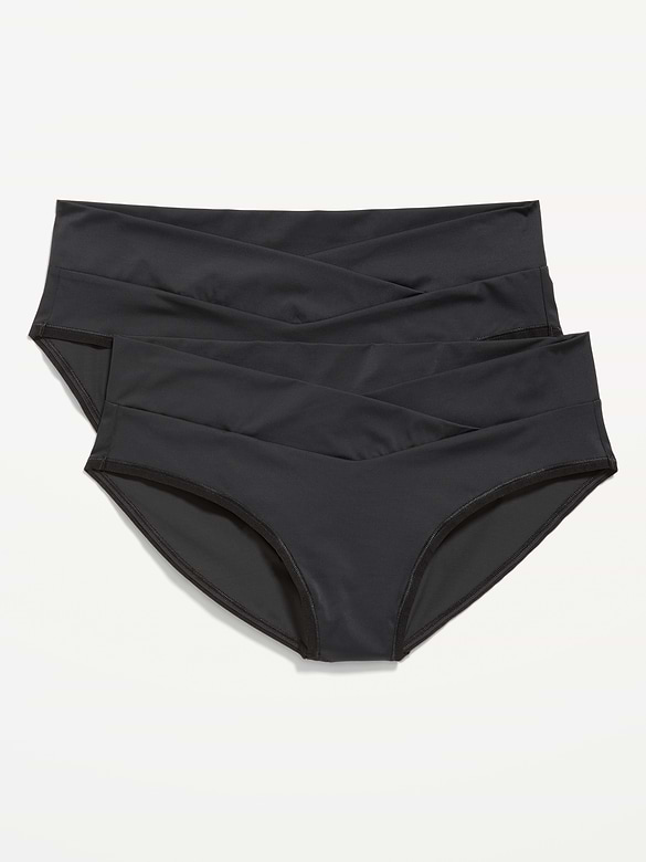 Maternity Low-Rise No-Show Bikini Underwear 2-Pack