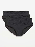 Image number 2 showing, Maternity Low-Rise No-Show Bikini Underwear 2-Pack