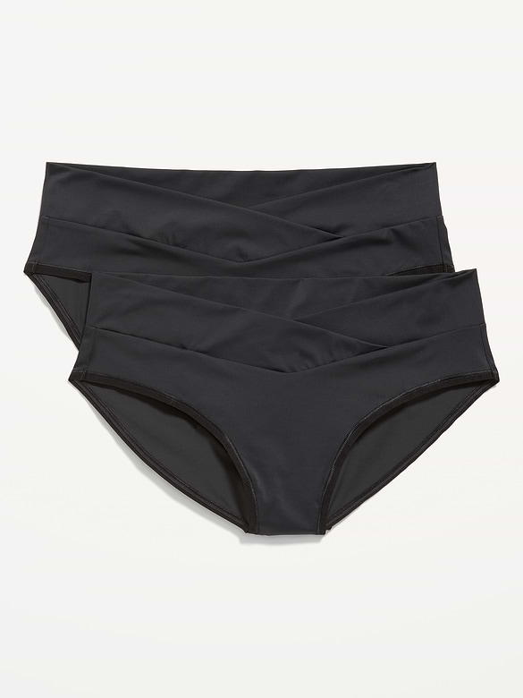 Maternity Low-Rise No-Show Bikini Underwear 2-Pack