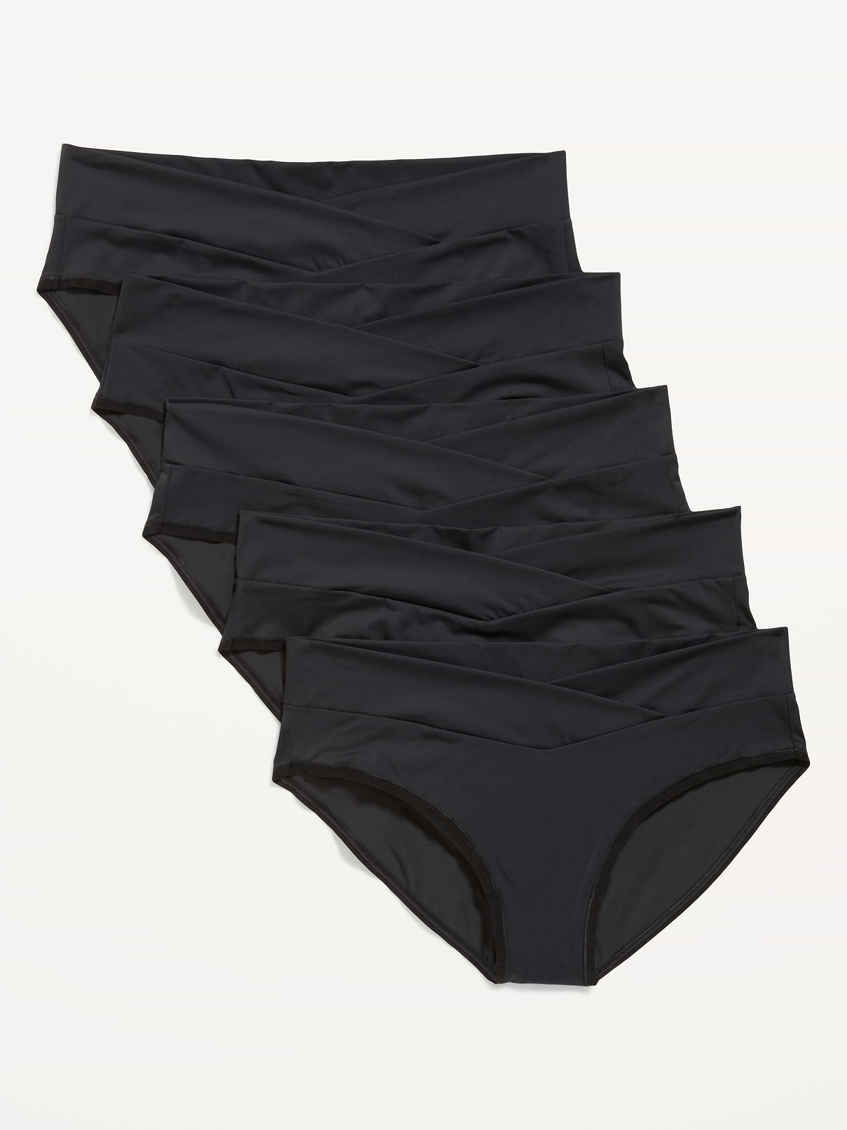L'image numéro 2 présente Culotte bikini invisible taille basse en tricot doux de Maternité (paquet de 5)