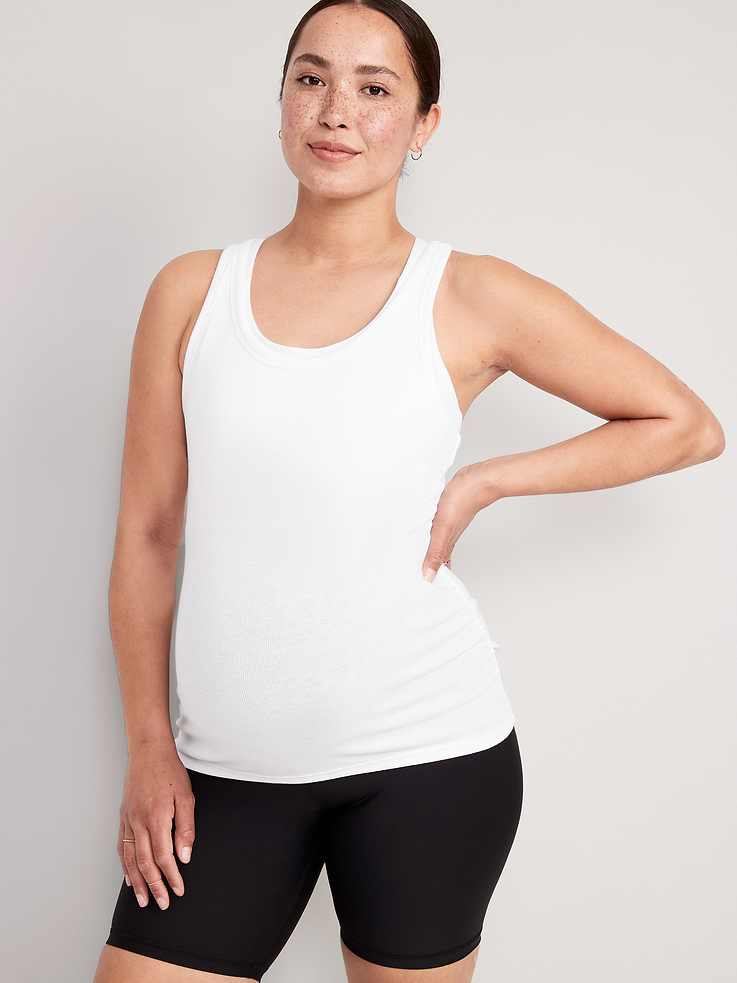 L'image numéro 1 présente Camisole UltraLite All-Day en tricot côtelé à dos nageur de Maternité