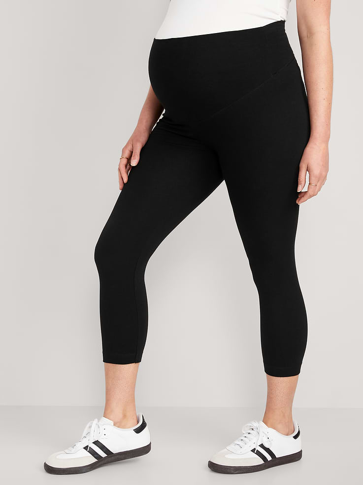 L'image numéro 3 présente Legging court en jersey à panneau intégral de Maternité (paquet de 2)