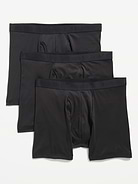 Image number 1 showing, Go-Dry Cool Performance Boxer-Brief Underwear 3-Pack -- 5-inch inseam