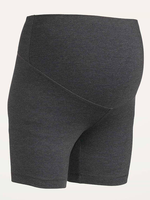 Maternity Full-Panel Biker Shorts -- 6-inch inseam