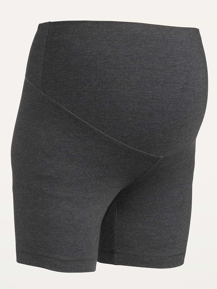 Image number 4 showing, Maternity Full-Panel Biker Shorts -- 6-inch inseam