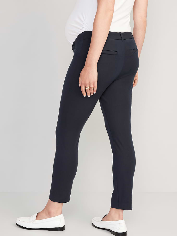 L'image numéro 2 présente Pantalon de maternité Pixie, longueur à la cheville, à panneau latéral