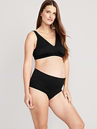 Image number 4 showing, Maternity 2-Pack Rollover Panel No-Show Hipster Underwear