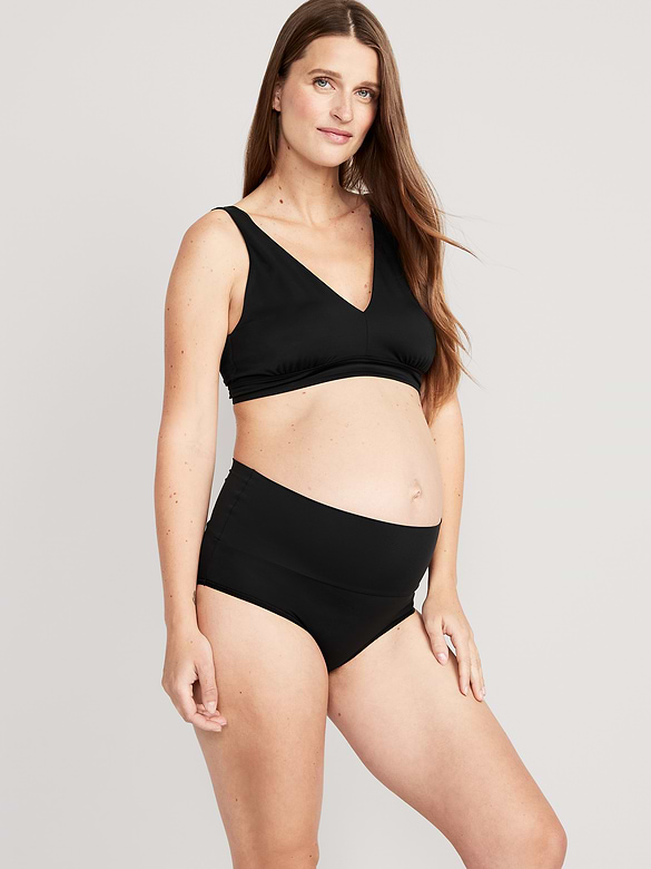 Maternity 2-Pack Rollover Panel No-Show Hipster Underwear