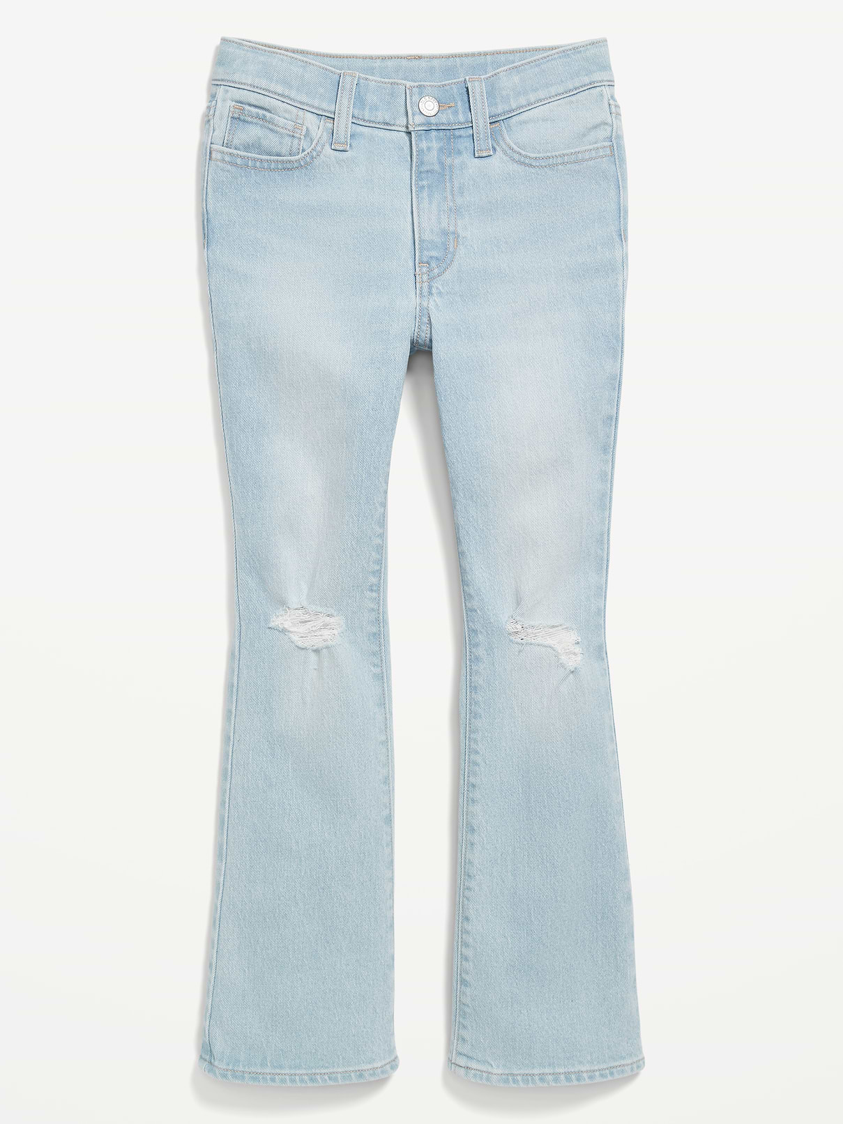 Image number 4 showing, High-Waisted Built-In Tough Ripped Flare Jeans for Girls