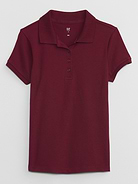 Image number 1 showing, Kids Uniform Stretch Pique Polo Shirt