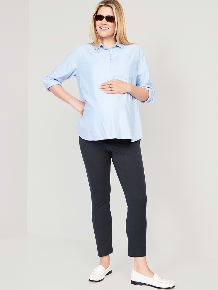 L'image numéro 3 présente Pantalon de maternité Pixie, longueur à la cheville, à panneau latéral
