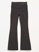 Image number 4 showing, High-Waisted PowerChill Crossover Flared Leggings for Girls