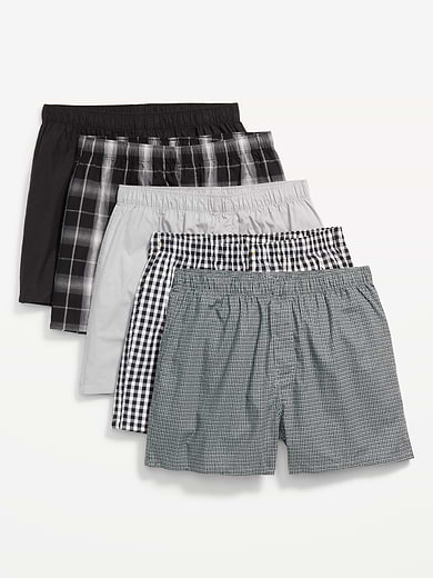 Image number 1 showing, 5-Pack Soft-Washed Boxer Shorts -- 3.75-inch inseam