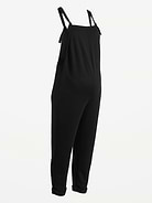 Image number 2 showing, Maternity Knotted-Strap Fleece Overalls