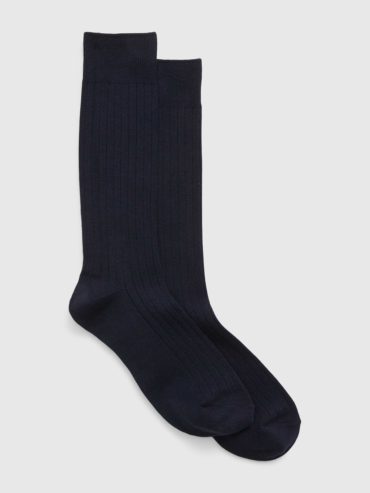 Image 1 of 1, Soft ribbed stretch knit dress socks., Reinforced heel and toe., Product #795282