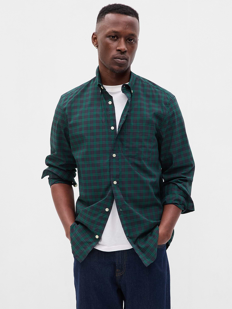 Image number 1 showing, All-Day Poplin Shirt in Classic Fit