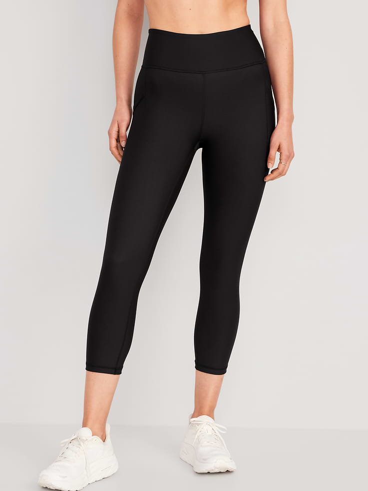 Image number 1 showing, High-Waisted PowerSoft Crop Pocket Leggings