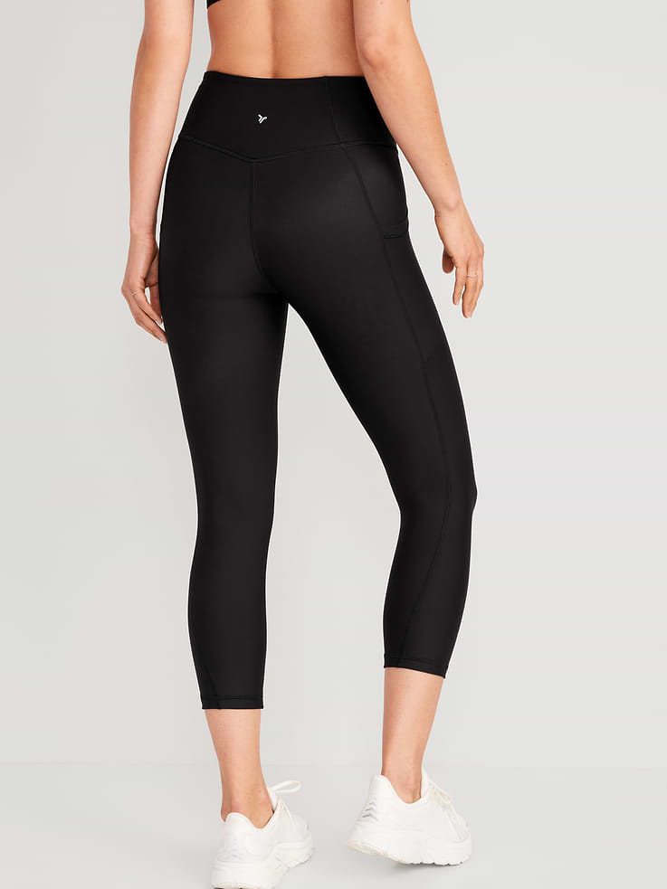 Image number 2 showing, High-Waisted PowerSoft Crop Pocket Leggings
