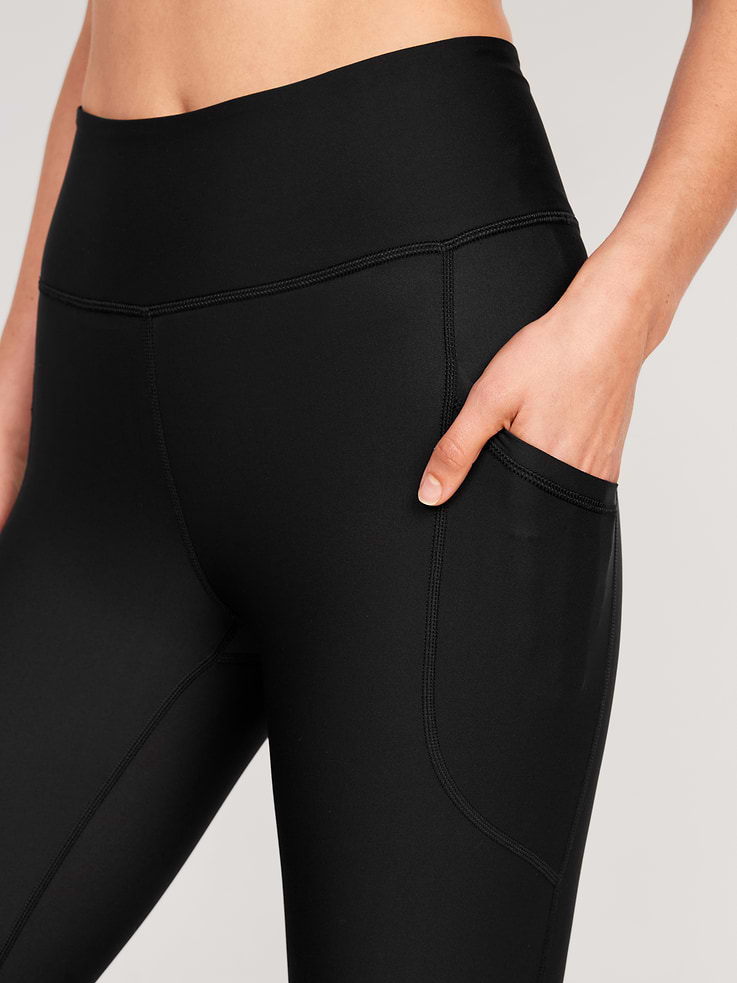 Image number 3 showing, High-Waisted PowerSoft Crop Pocket Leggings