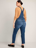 Image number 2 showing, Maternity Side-Panel OG Straight Jean Overalls