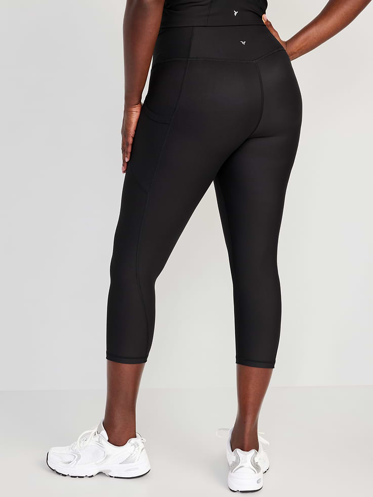 Image number 6 showing, High-Waisted PowerSoft Crop Pocket Leggings