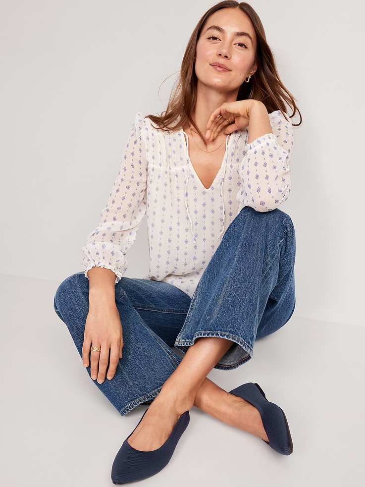 Image number 2 showing, Soft-Knit Pointed-Toe Ballet Flats
