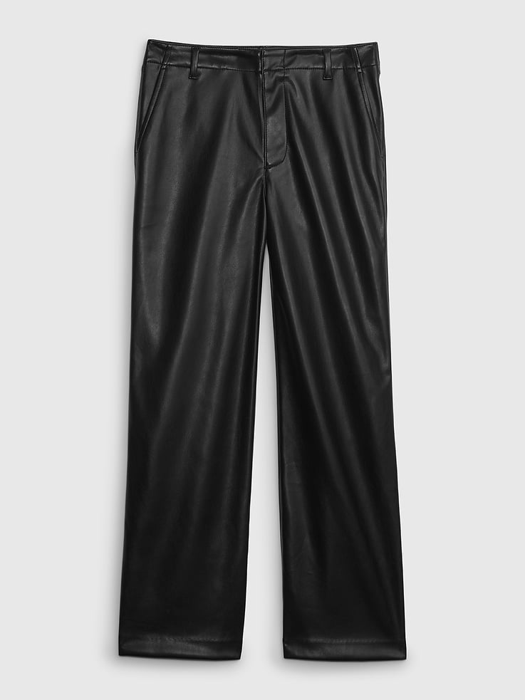 Image number 6 showing, Mid Rise Vegan Leather Loose Pants