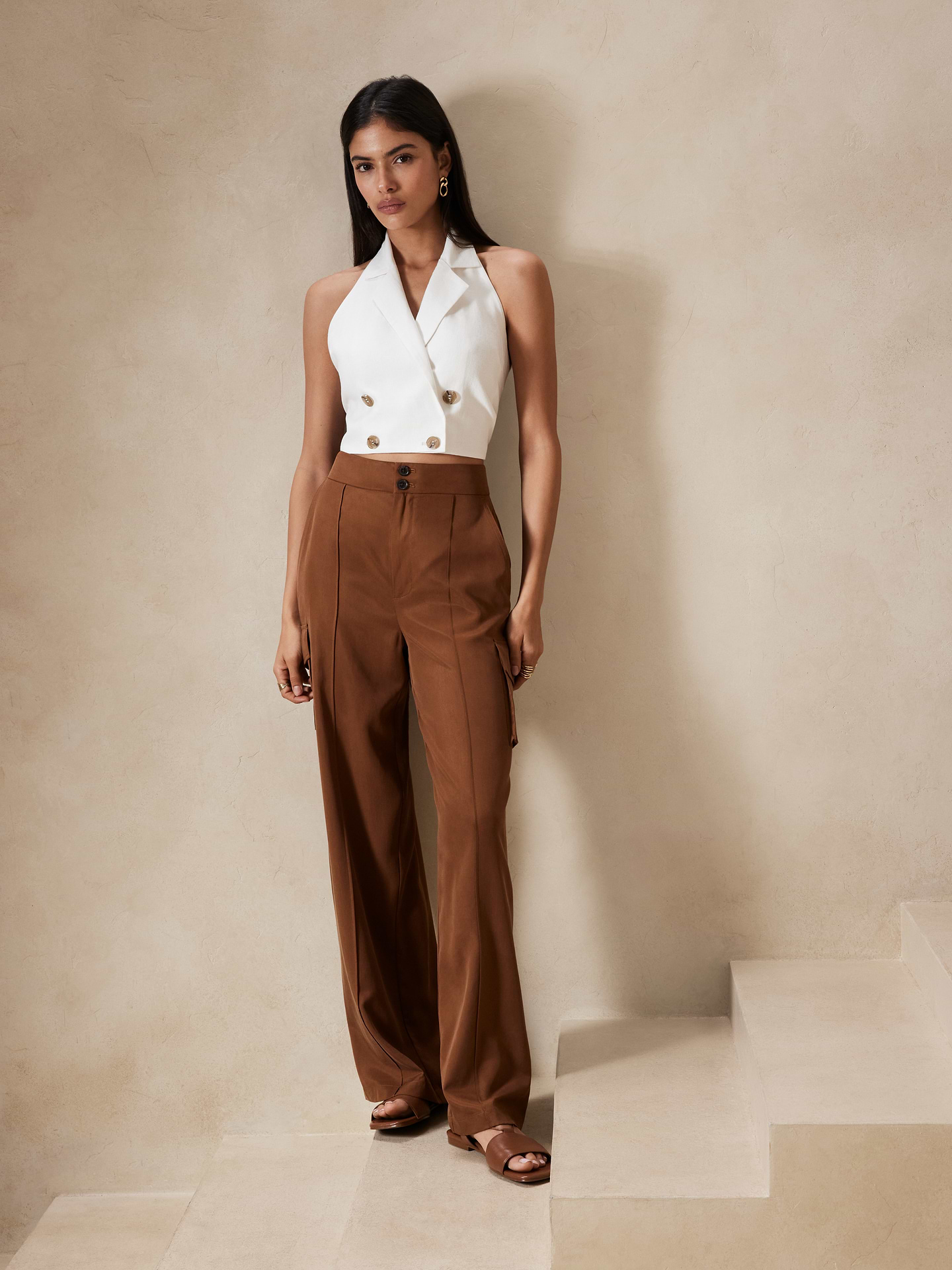 Image number 1 showing, TENCEL™ Wide-Leg Pant
