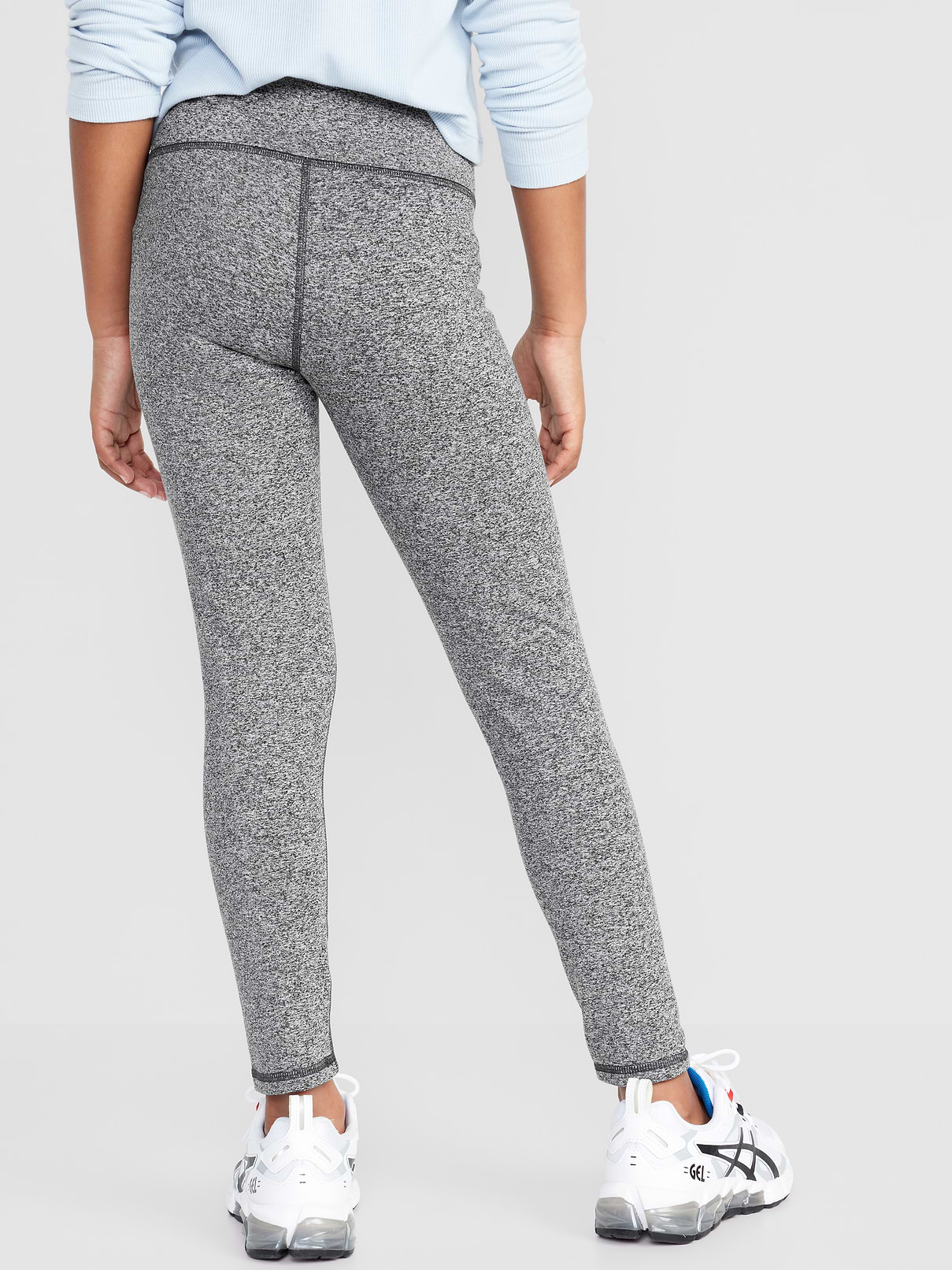 Image number 2 showing, High-Waisted PowerPress 7/8-Length Leggings for Girls