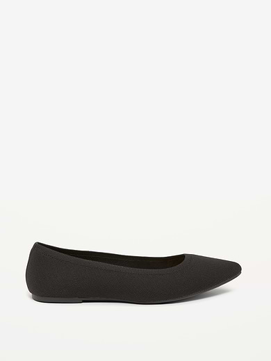 Image number 4 showing, Soft-Knit Pointed-Toe Ballet Flats