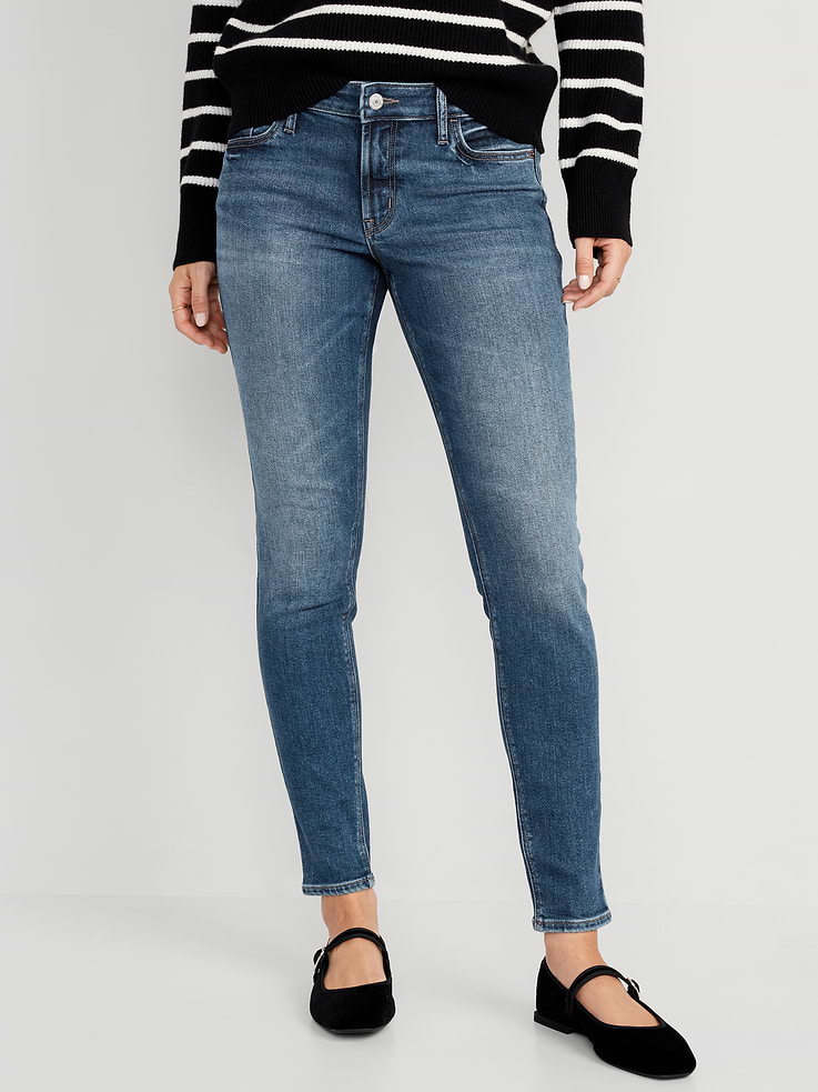 Image number 1 showing, Mid-Rise Rockstar Super-Skinny Jeans
