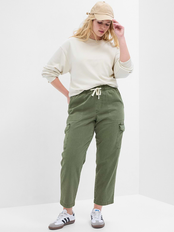 Mid Rise Easy Cargo Pants
