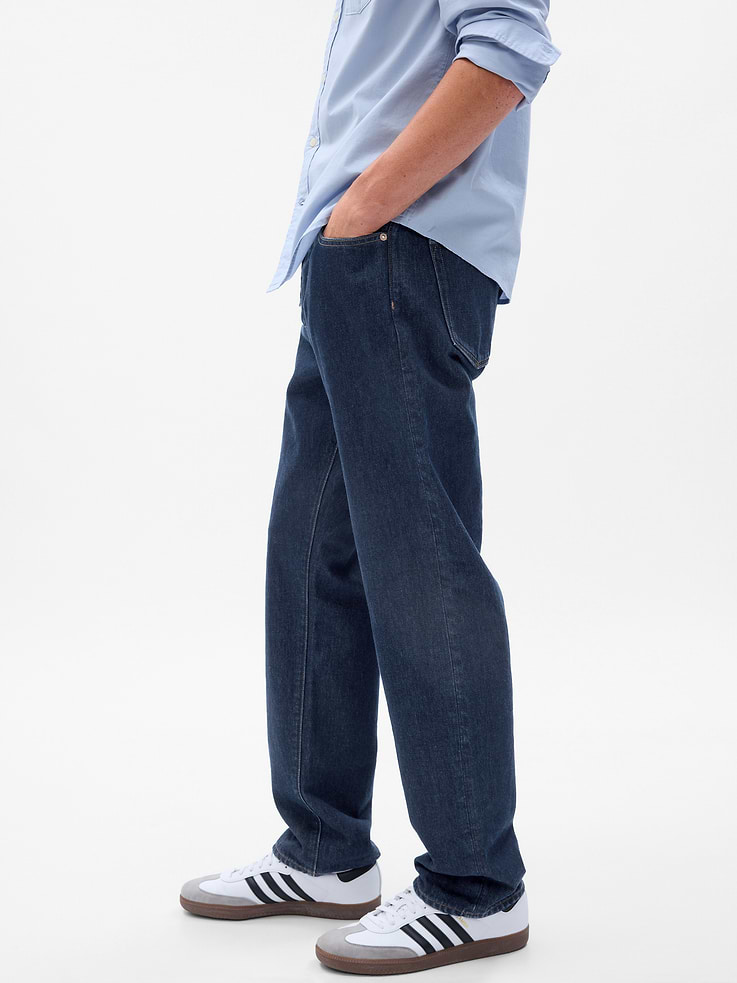 L'image numéro 3 présente Jean coupe originale droite années 90 avec braguette à boutons en denim Washwell 100 % coton biologique