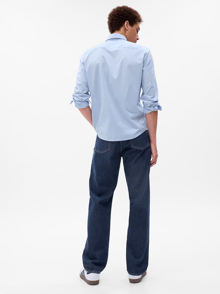 L'image numéro 2 présente Jean coupe originale droite années 90 avec braguette à boutons en denim Washwell 100 % coton biologique