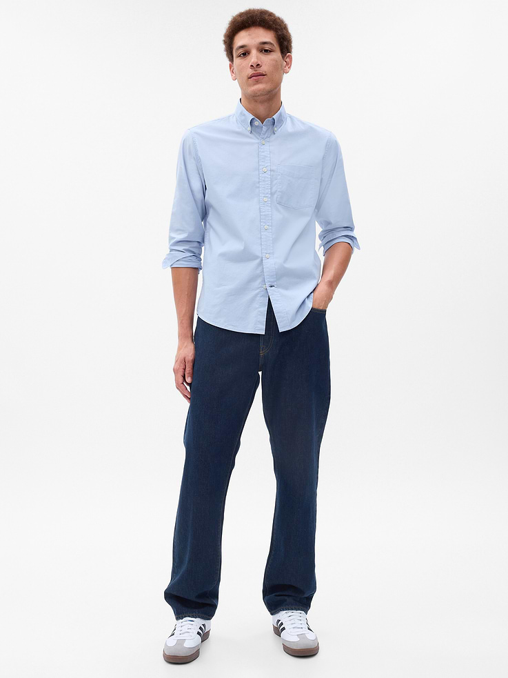 L'image numéro 1 présente Jean coupe originale droite années 90 avec braguette à boutons en denim Washwell 100 % coton biologique
