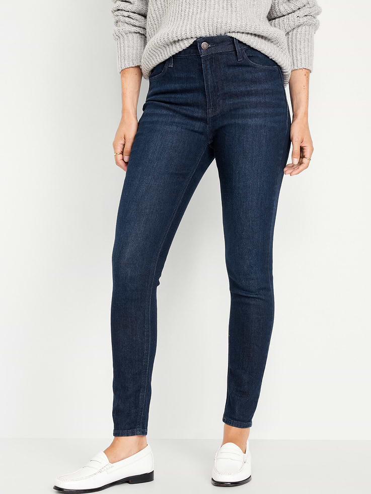 Image number 1 showing, High-Waisted Wow Super-Skinny Jeans