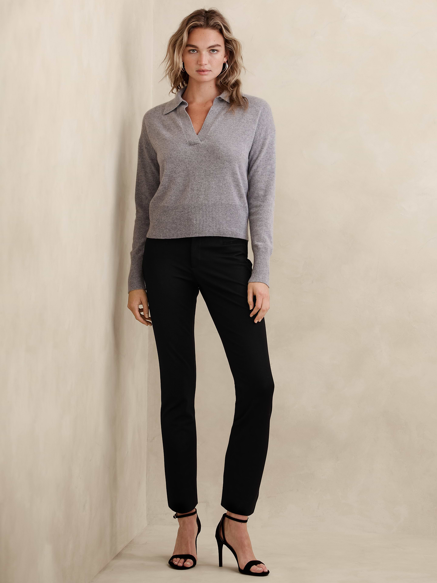 Image 1 of 3, SLOAN COLLECTION: Our signature bi-stretch Sloan fabric is engineered to provide comfort and hug your silhouette while retaining its shape., Our original Sloan pant is the classic wardrobe staple with bi-stretch comfort and a customer-favorite fit., Ankle length., Hook-and-bar closure with zip fly. Belt loops., Front and rear welt pockets., Made exclusively for Banana Republic Factory., Product #988582