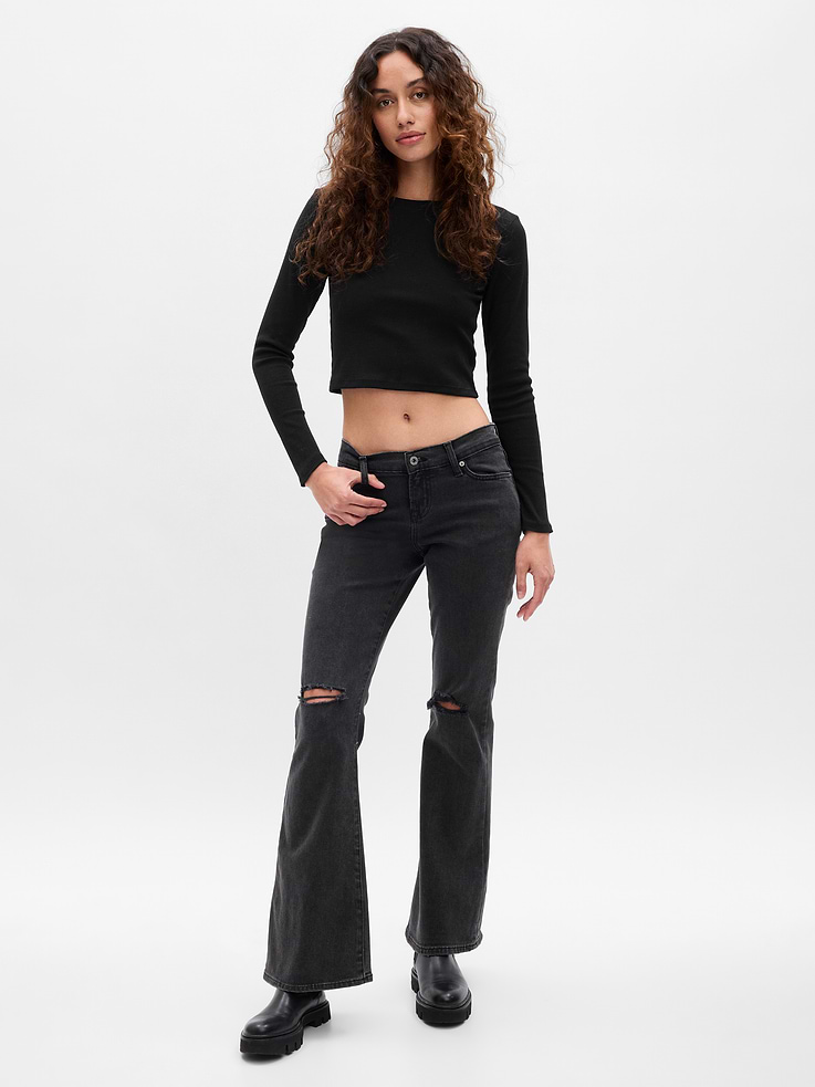 Image number 1 showing, Cropped Rib T-Shirt