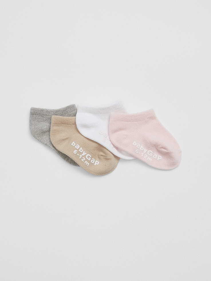 Image 1 of 1, Made with 10% recycled contents., Soft stretch knit., Ribbing at top., Reinforced toe and heel., Gripper logo at sole helps provide traction., This product was made in a factory that invests in gender equity and women’s empowerment through RISE. Learn more at, Product #840671
