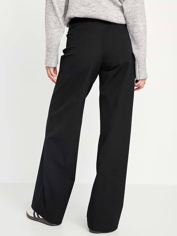 High-Waisted Pull-On Pixie Super Wide-Leg Pants