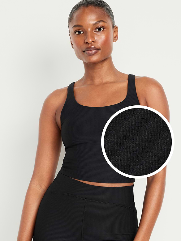 Soutien-gorge de sport PowerSoft long côtelé à maintien léger