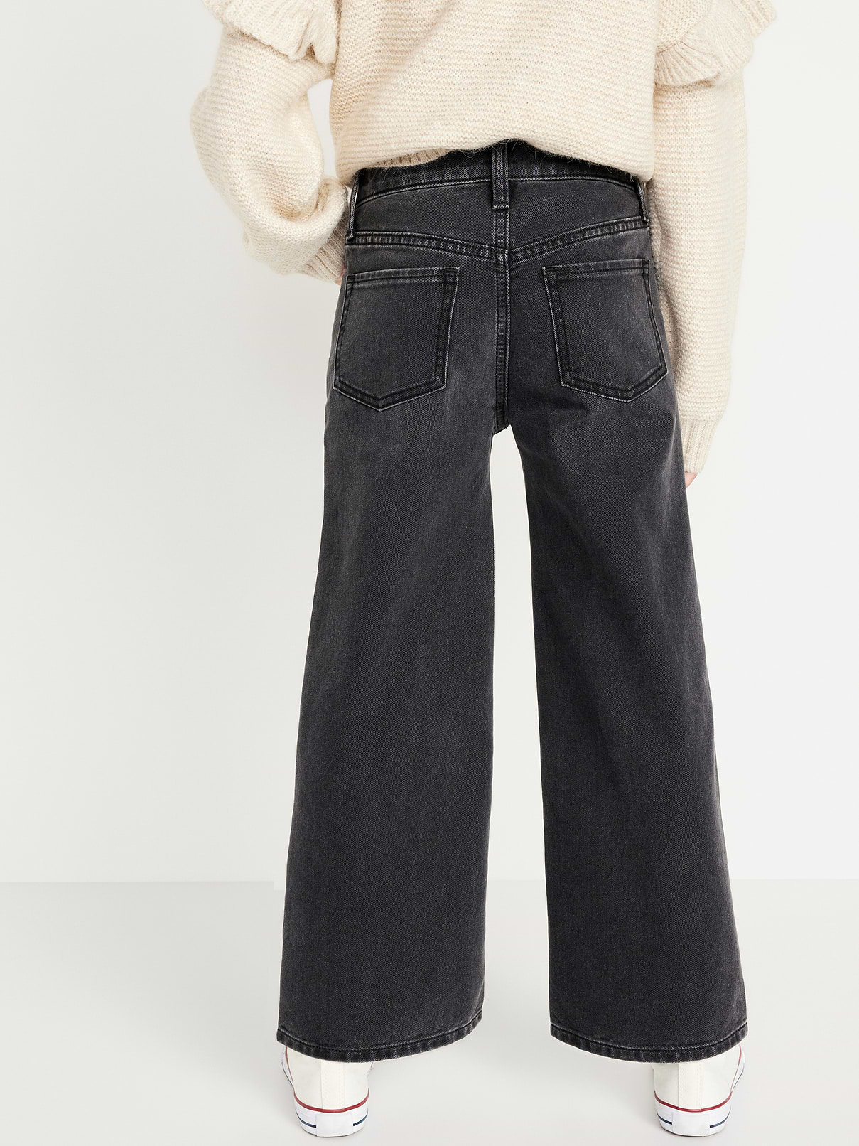 Image number 2 showing, High-Waisted Baggy Wide-Leg Jeans for Girls