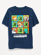 Image number 1 showing, Minecraft™ Gender-Neutral Graphic T-Shirt for Kids