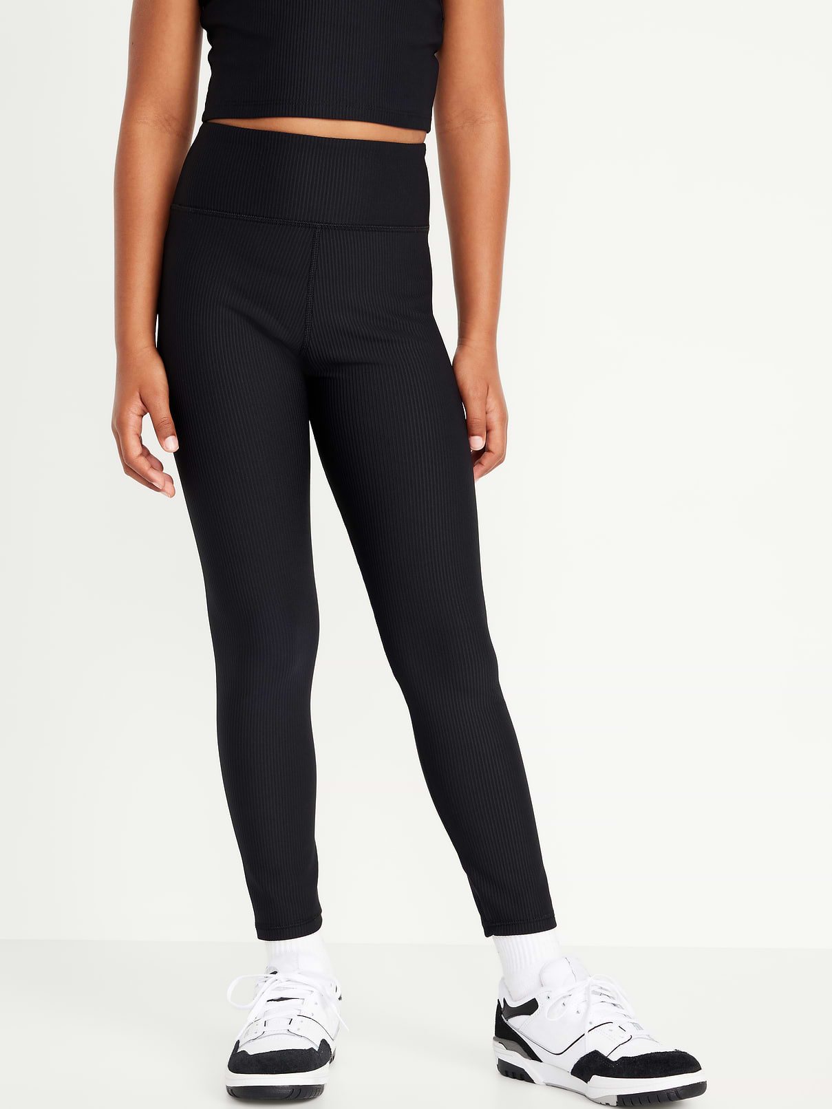 Image number 1 showing, High-Waisted PowerSoft 7/8-Length Performance Leggings for Girls