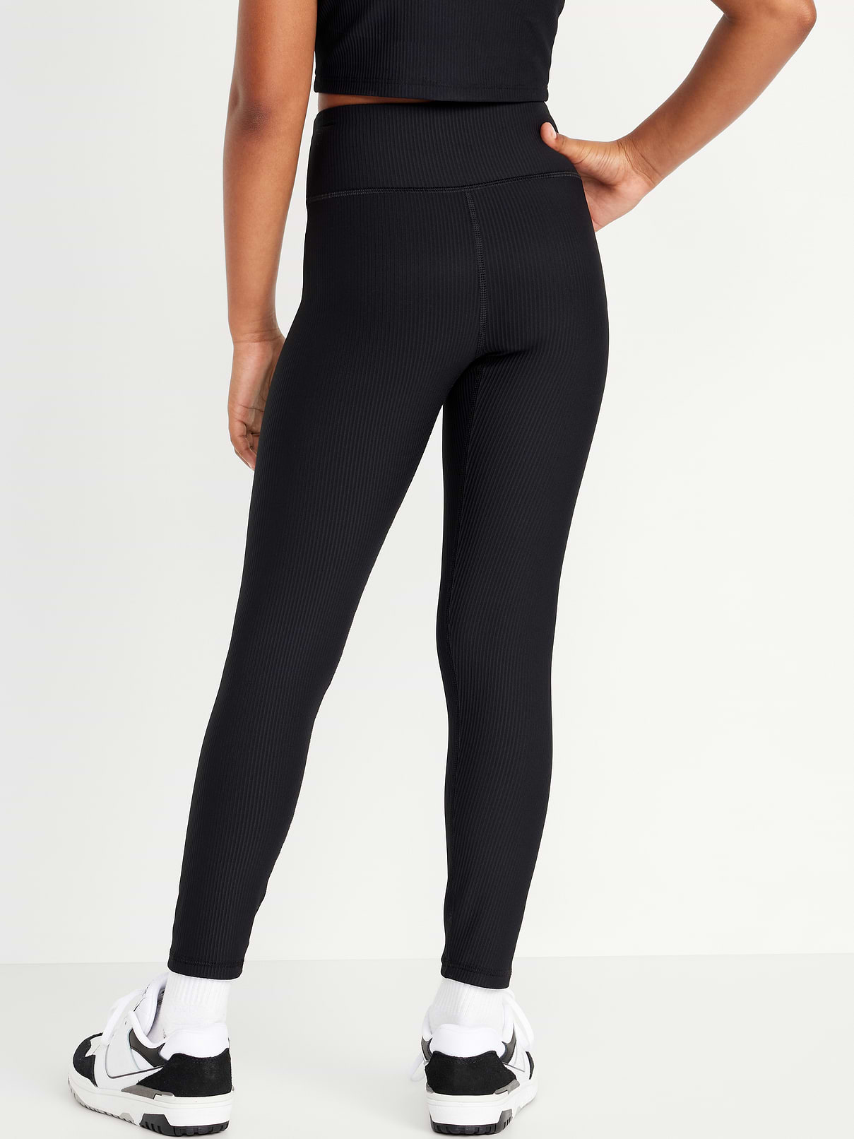 Image number 2 showing, High-Waisted PowerSoft 7/8-Length Performance Leggings for Girls