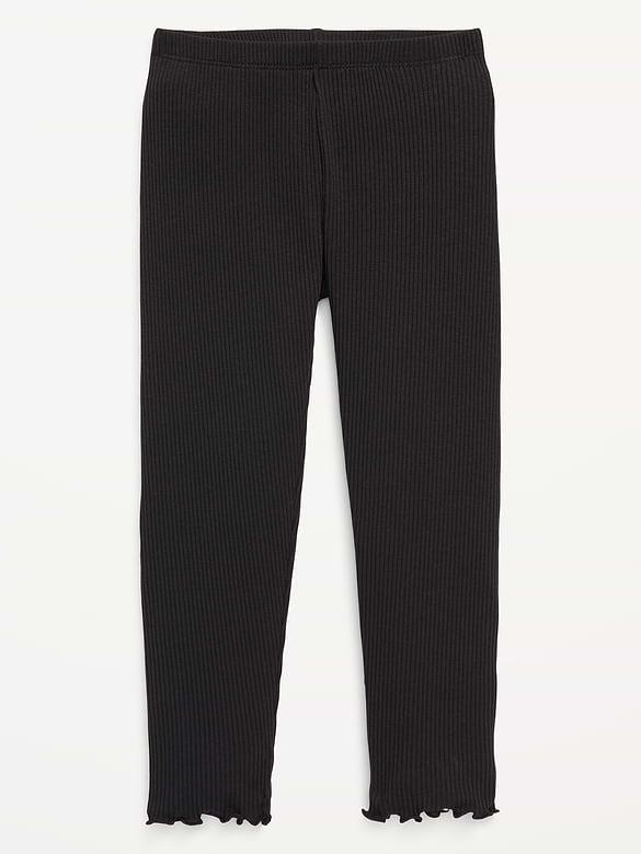 Rib-Knit Full-Length Leggings for Toddler Girls