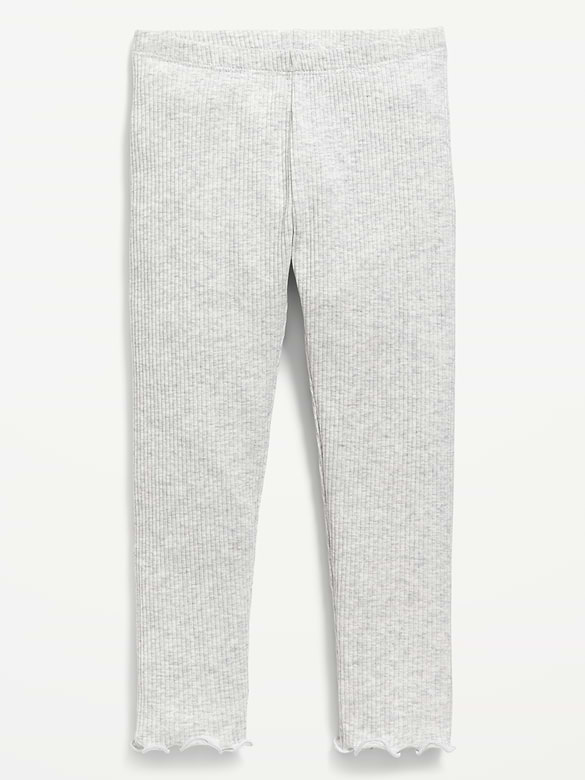 Rib-Knit Full-Length Leggings for Toddler Girls