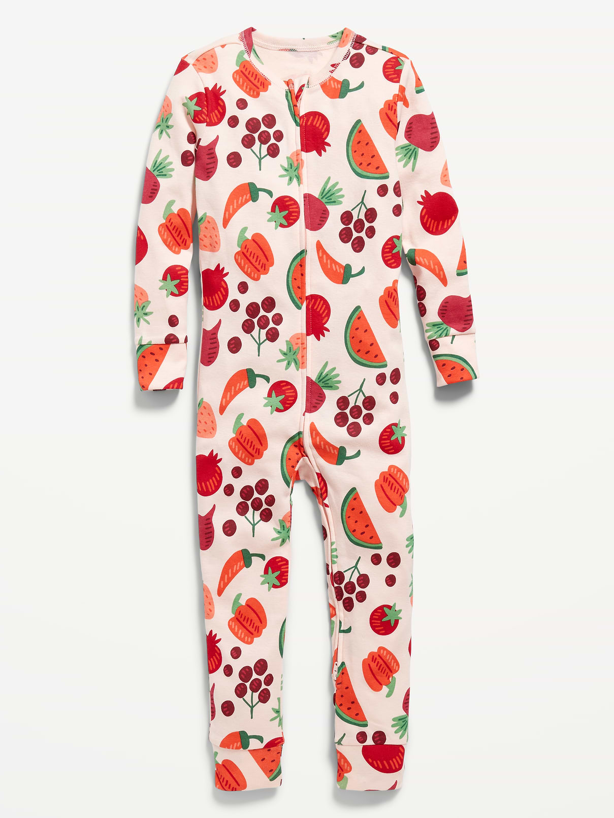 Image number 1 showing, Unisex Snug-Fit 2-Way-Zip Printed Pajama One-Piece for Toddler & Baby
