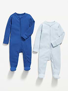 Image number 3 showing, Unisex 2-Way-Zip Sleep & Play Footed One-Piece 2-Pack for Baby