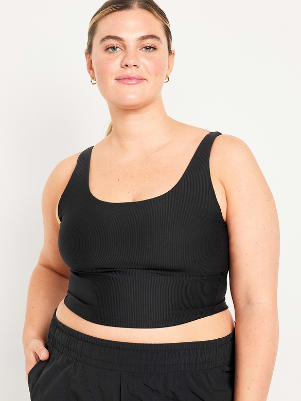 Soutien-gorge de sport PowerSoft long côtelé à maintien léger